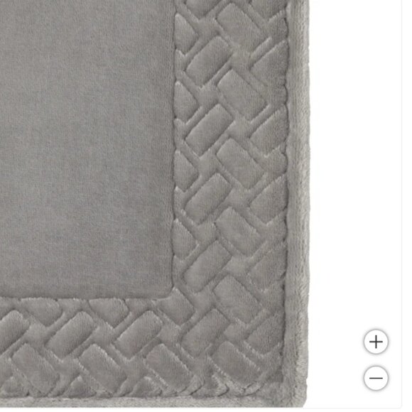 Paramount Ribbed Border Foam Bath Mat 24”x36” Gray - Picture 3 of 4